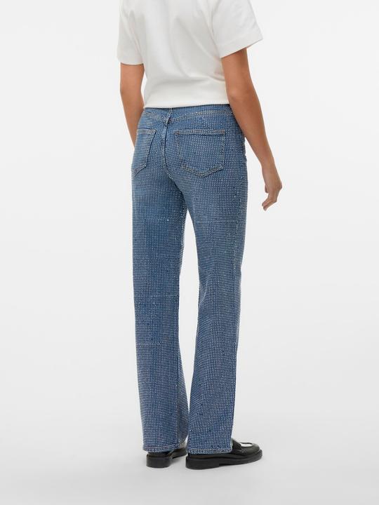 Actual product image Vero Moda VMTESSA Hohe Taille Weiter Beinschnitt Jeans Weit geschnitten (W28/L30)