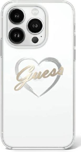Produktbild Guess GUHCP16XHCHGSPT iPhone 16 Pro Max 6.9" przeźroczysty/transparent hardcase IML Heart (Apple iPhone 16 Pro Max)