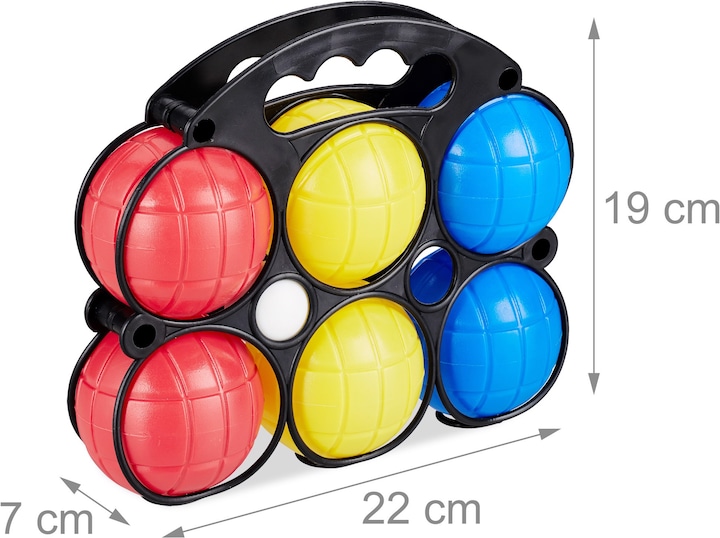 Actual product image Relaxdays Boules Set with 6 Balls (6 x, 70 mm)
