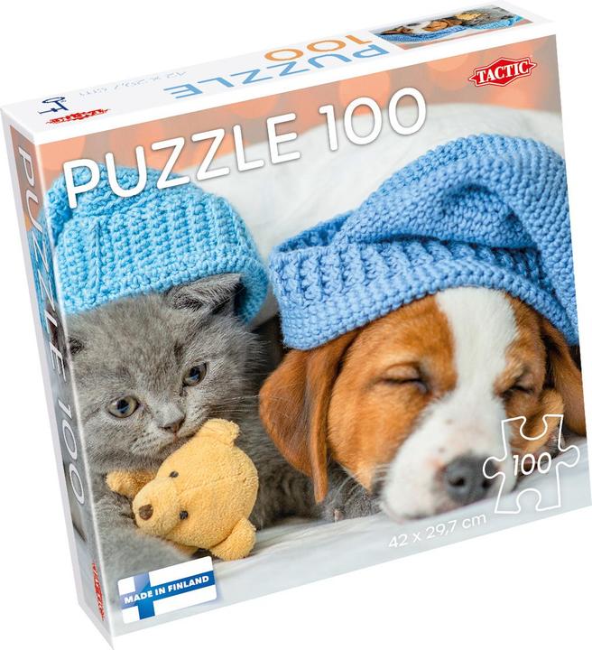 Selecta Spielzeug Cute kitten and sleepy dog jigsaw puzzle, 100 pieces. (100 pieces)