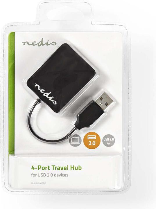 Productafbeelding Nedis Via USB-hub 4 poorten USB 2.0 (USB-A, 4 ports)