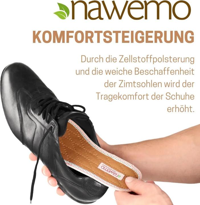 Image du produit Nawemo Semelles à la cannelle contre la transpiration des pieds