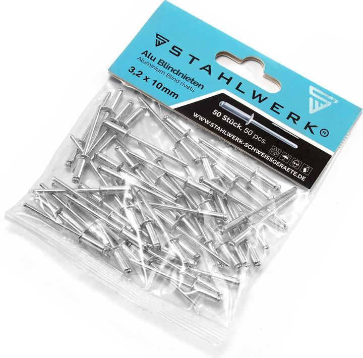 Produktbild Stahlwerk Alu-Blindnieten 12er Set für Blindnietenzangen je 150 Stück