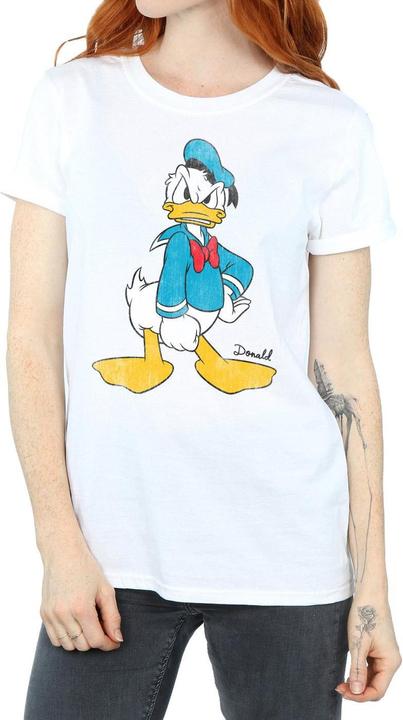 Image du produit Disney Femme/Les femmes - T-shirt boyfriend en coton à l'effigie du Donald Duck en colère (L)