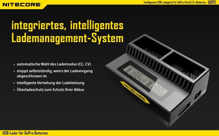 Produktbild Nitecore USB-Ladegerät UGP3 für GoPro HERO3/3+ Akk (Hero 3)