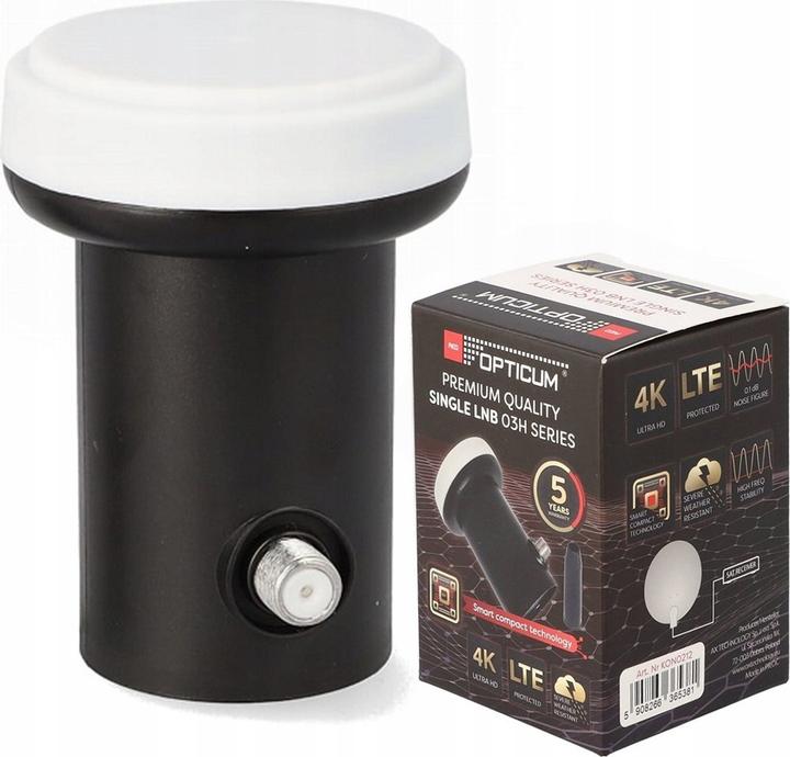 Actual product image Opticum Converter SAT SINGLE RED LNB 03H Premium (0212) (Single LNB, 40mm)