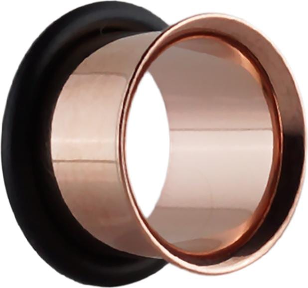 Produktbild Star Piercing Flared Tunnel rosegold mit O-Ring (Chirurgenstahl 316L)