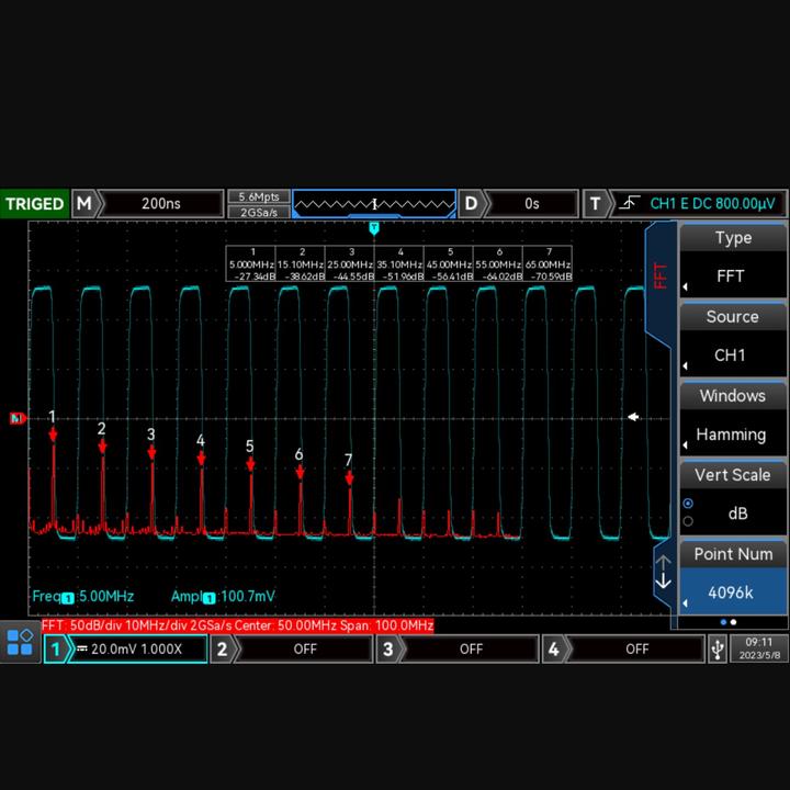 Actual product image Uni-T MSO2202-S Oscilloscope 200MHz, 2GSa/s