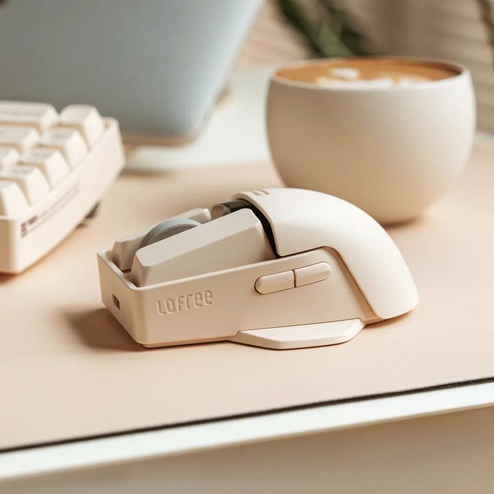 Actual product image Lofree OE909 TOUCH PBT Wireless Mouse-Tofu version (Wireless)