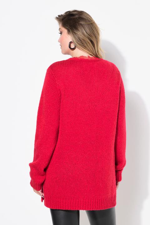 Produktbild Miamoda Pullover, Classic Fit, Grobstrick, Ausschnitt mit Spitze (56)