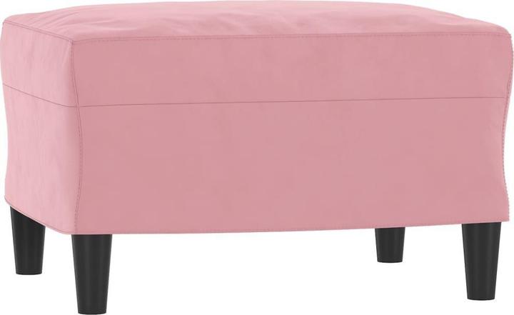 Produktbild vidaXL Sessel mit Hocker Rosa 60 cm Samt,Farbe: Rosa,Material: Samt