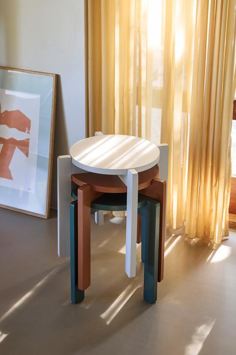 Image du produit Hübsch Always Hocker Petrol