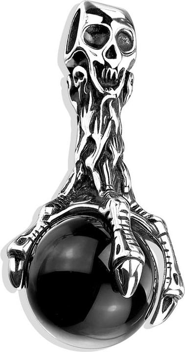 Image du produit Star Piercing Pendentif argent griffe d'aigle avec crâne et boule (Acier chirurgical 316L, sans laiton)