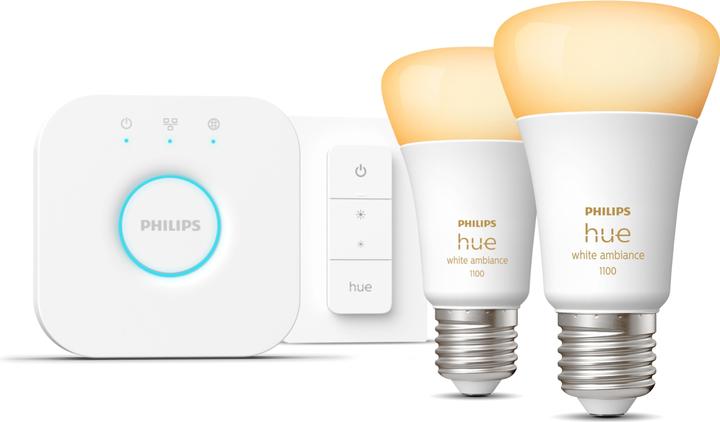 Produktbild Philips Hue Ambience Starter-Kit (E27, 11 W, 1100 lm, 2 x, F)