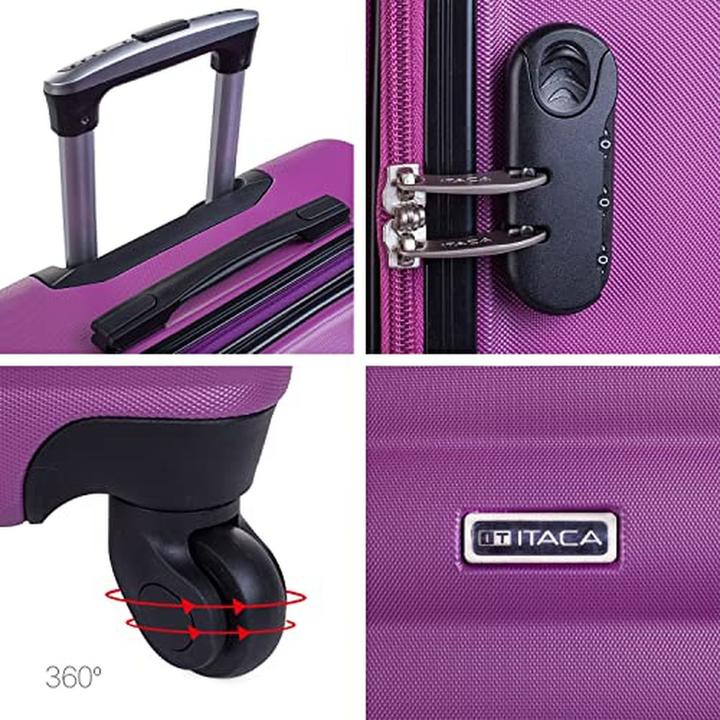 Actual product image Itaca 3-Piece Expandable Hardshell Spinner Luggage Set with Combination Lock