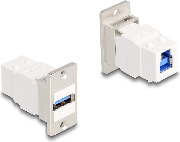 Actual product image Delock Panel Mount Keystone Module USB 5 Gbps Type-A socket to (Keystone module)