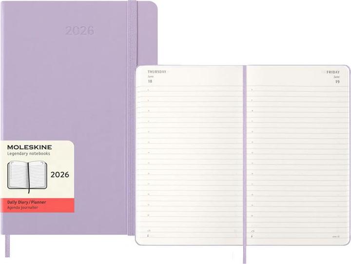 Actual product image Moleskine TAKA 2026 LG HC Past.Flieder (13 x 21 cm, English)