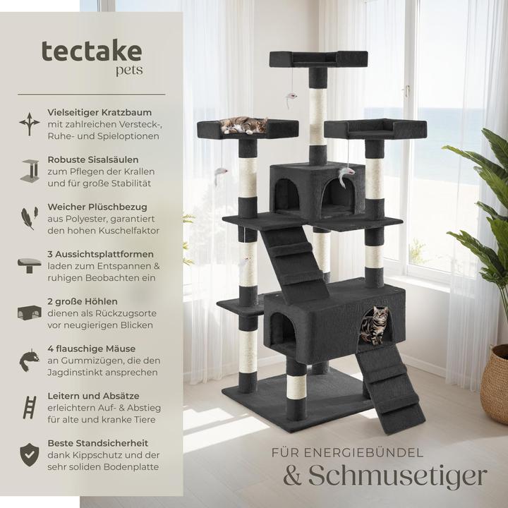 Produktbild tectake Barney (170 cm, Schwarz)