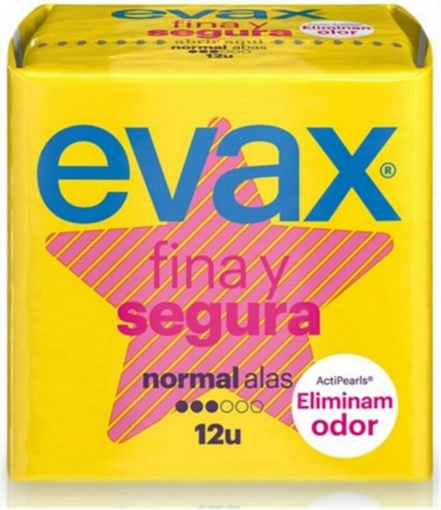 Actual product image Evax Fina & Segura Normal Sanitary Napkins With Wings (12 pcs) (Intimate gel)