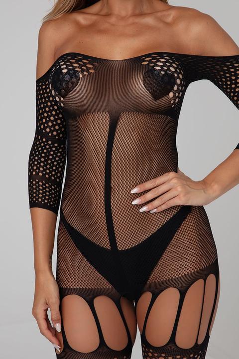 Actual product image Christine Le Duc Stunning Suspender-bodystocking - black (One size)