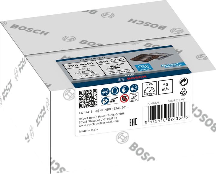 Produktbild Bosch Professional Zubehör PRO Metal Konischer Schleiftopf, 90 x 110 x 55 mm, G16 (P16)