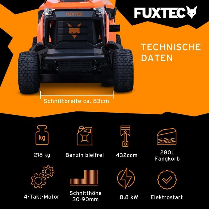 Fuxtec FX-RMT84M Benzin Rasentraktor von (Benzina)