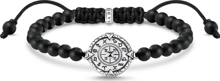 Immagine prodotto Thomas Sabo Bracciale Elementi di Natura Argento (22 cm, Argento 925, Nylon)