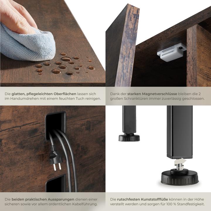 Actual product image tectake Carlow (110 x 41.50 x 50.50 cm)