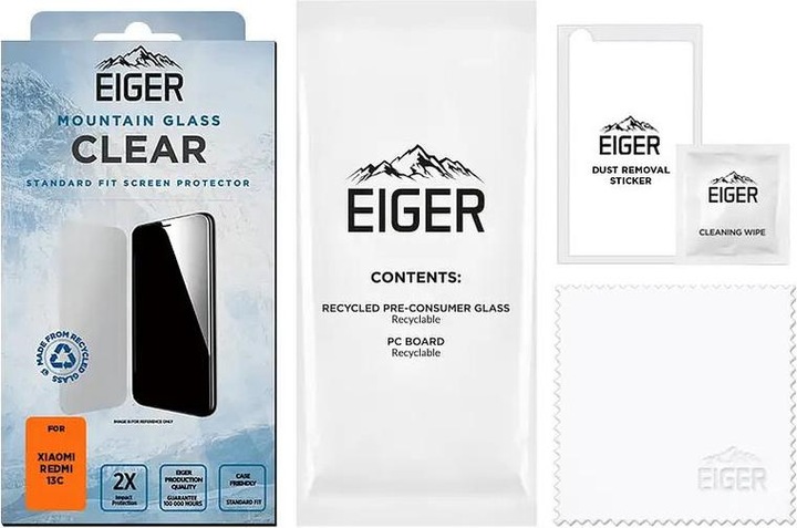 Actual product image Eiger Mountain Glass (1 Piece, Xiaomi Redmi 13C)