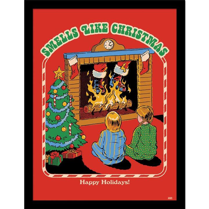 Steven Rhodes Gerahmtes Poster Smells Like Christmas (40 x 30 cm)