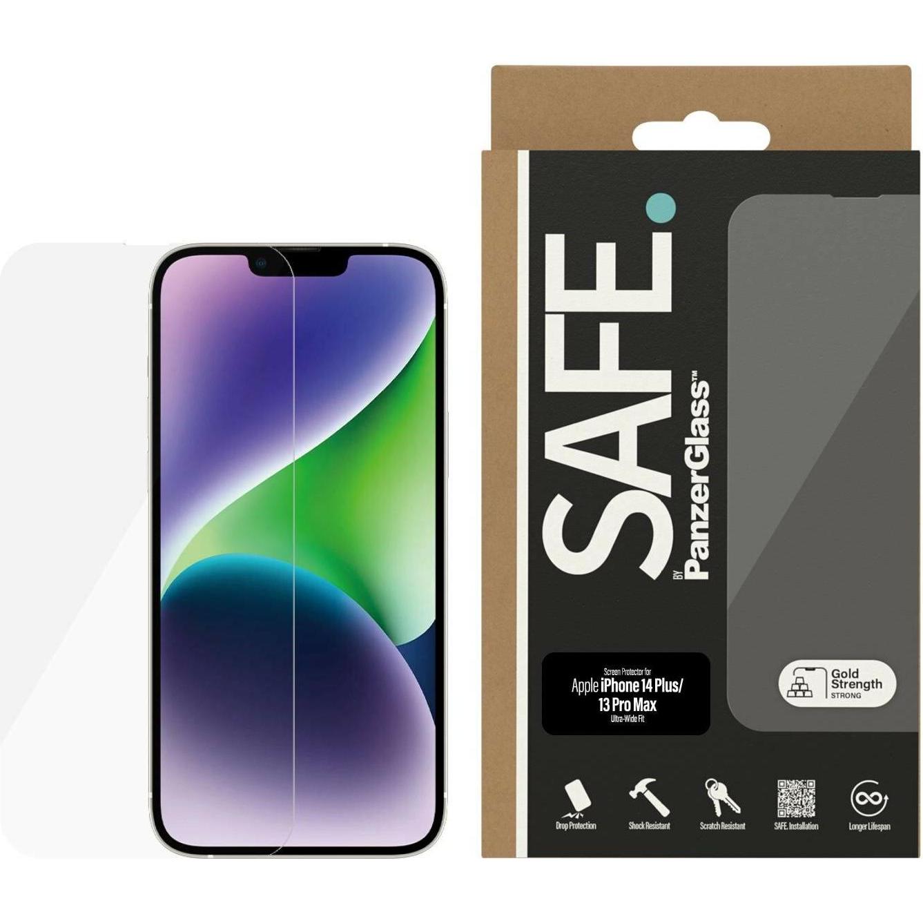 PanzerGlass Case Friendly (1 Stück, Apple iPhone 13 Pro Max, Apple iPhone 14 Plus), Smartphone Schutzfolie, Transparent
