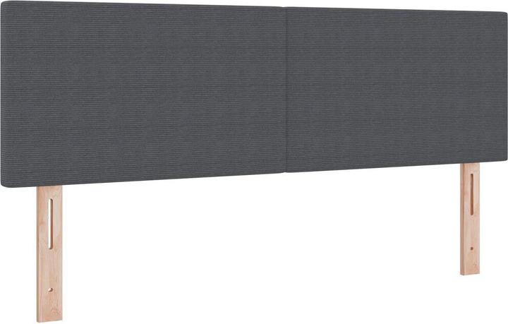 Image du produit vidaXL Tête de lit LED Gris foncé uni 80 cm Tissu velours côtelé (160 x 5 x 88 cm)