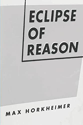 Produktbild Eclipse of Reason (Englisch, Max Horkheimer, 2022)
