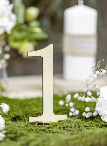 Produktbild Partydeco Tischkarte Nummern 10.5 cm, 10 Stück, Gold (10 Stk.)