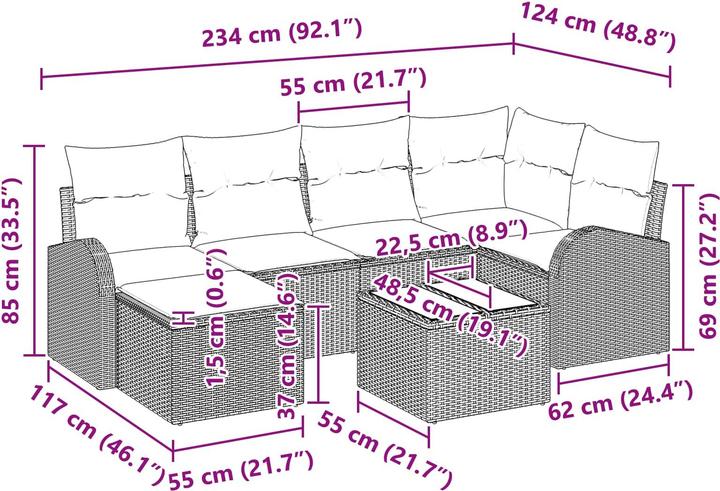 Produktbild vidaXL Garten-Sofa