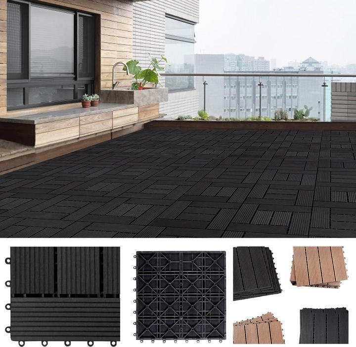 Produktbild Casaria WPC Fliesen (44 x, 30 x 30 x 2 cm)