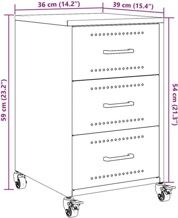 Actual product image vidaXL Nachttisch (36 x 39 x 59 cm)