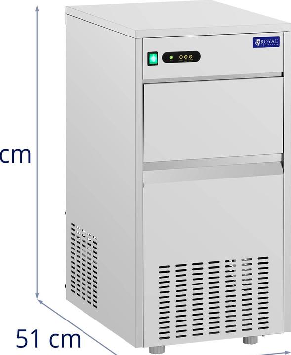 Actual product image Royal Catering Ice Maker Machine - 30 kg/24 h - 7 kg capacity - 240 W - Stainless steel -