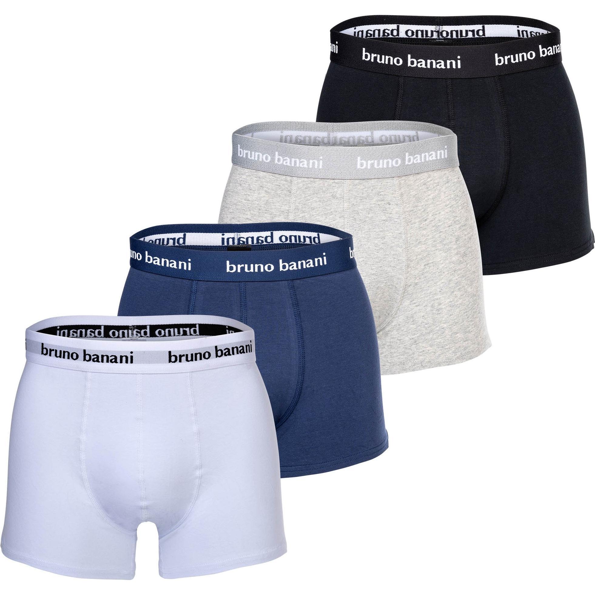 Bruno Banani, Herren, Unterhosen, Boxershort Casual Figurbetont, (M, 4er Pack)
