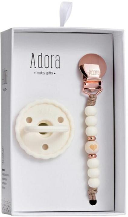Immagine prodotto Adora Set di clip per succhietto in silicone Vaniglia (2 x, fino a 24 M.)
