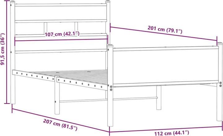 Image du produit vidaXL Bettgestell (120 x 200 cm)