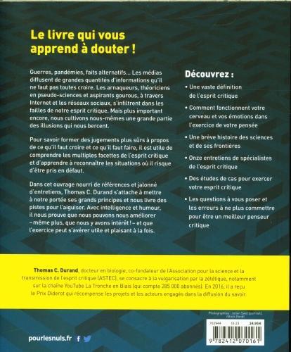 Produktbild L'esprit critique pour les nuls (Französisch, Durand Thomas C., 2023)