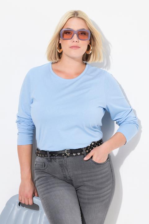 Produktbild Ulla Popken Shirt, Slim, Rundhalsausschnitt, Langarm (58)