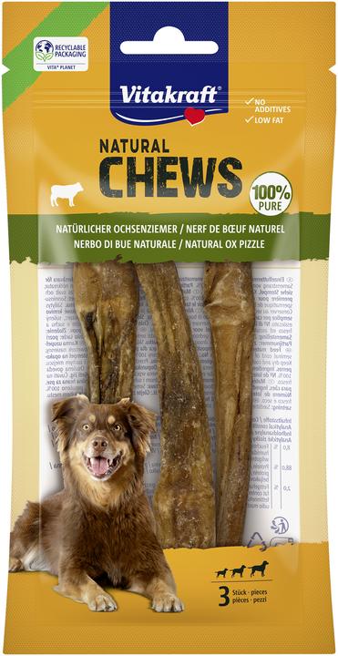 Image du produit Vitakraft CHEWS NATURELLES coupe boeuf pizzle pour chiens 3pcs (58283) (3 pcs, 50 g)