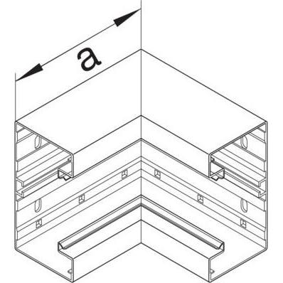 Thumbnail - Hager, Leitungsführung, TEH BRA651704BELN Inneneck,BRA65170B,Alu,naturelox (6.80 cm)