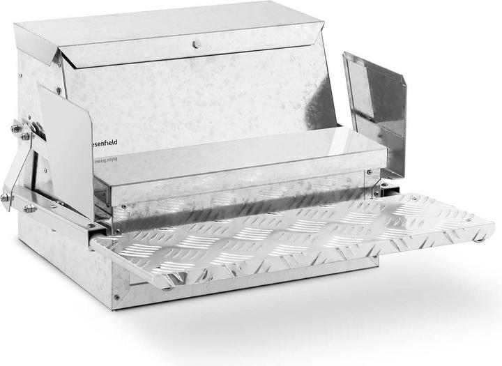 Wiesenfield Futterautomat Huhn Hhnerfutterautomat Hhner Futterspender  11,5 kg Trittbrett