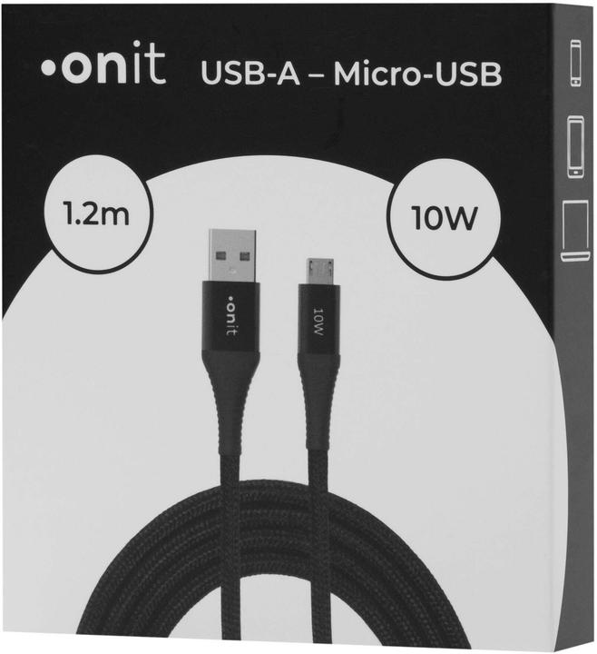 Image du produit Onit Câble USB 2.0 USB A - Micro-USB B 1.2 (1.20 m, USB 2.0, 10 W)