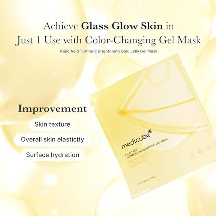 Actual product image Medicube Kojic Acid Turmeric Brightening Gold Jelly Gel Mask Overnight Face