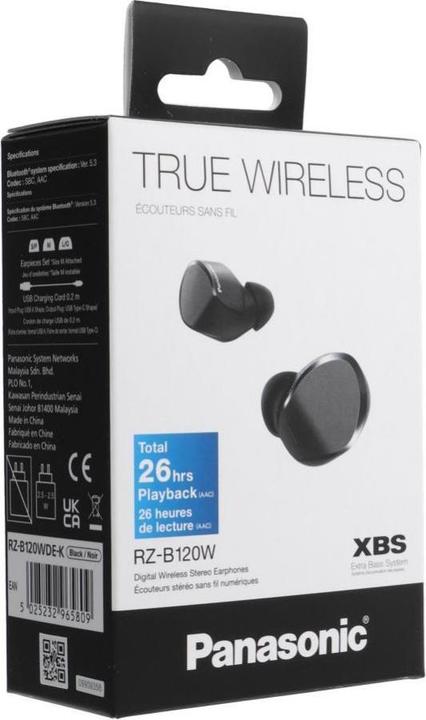 Actual product image Panasonic RZ-B120WDE-K black (No noise cancellation, 19.50 h, Wireless)