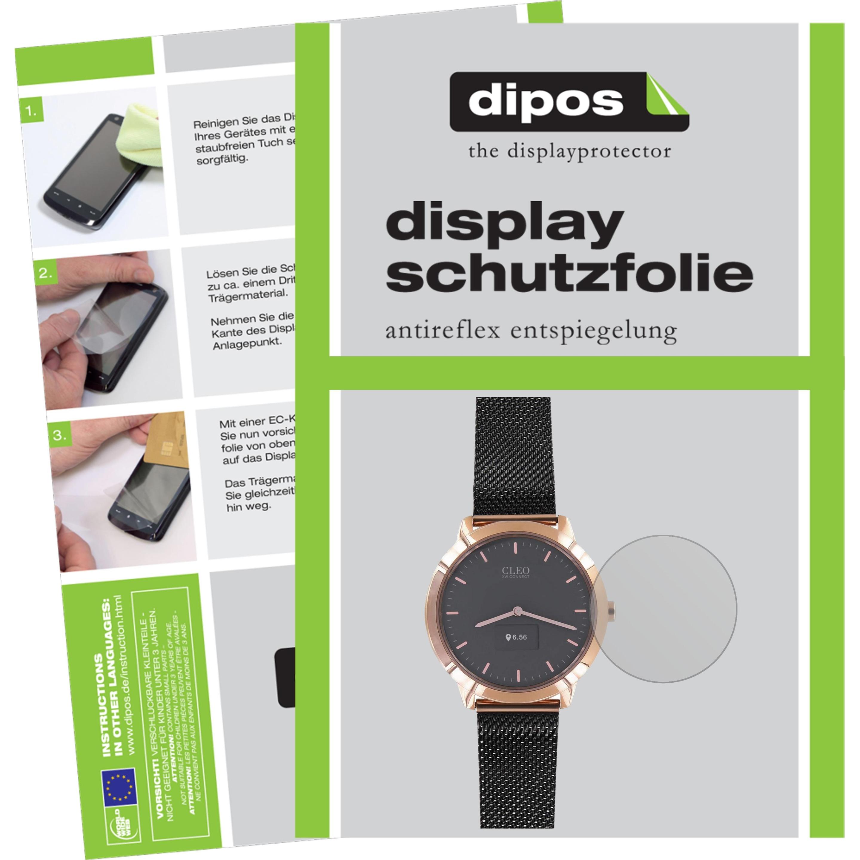Dipos Displayschutzfolie Antireflex, Smartwatch Schutzfolie, Transparent